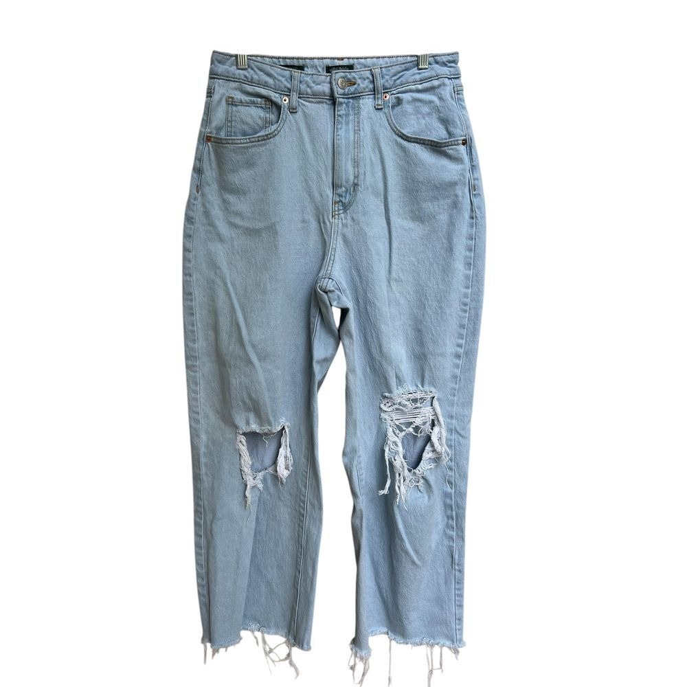 Wild Fable Highest Rise Distressed Baggy Light Wash Jean Size 8/29